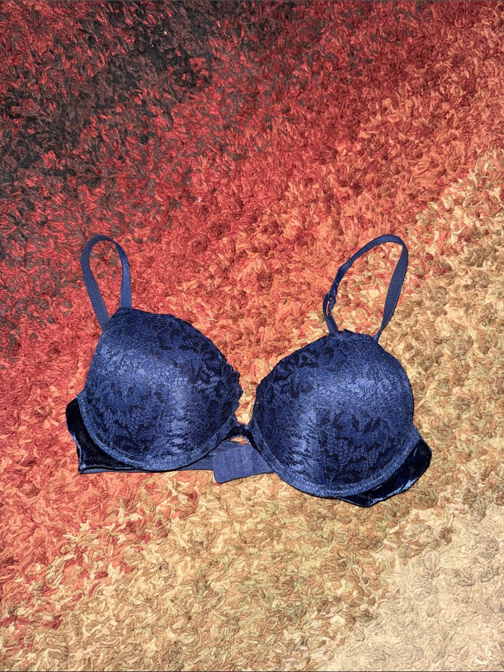 La SENZA Navy Lace Push-Up Bra